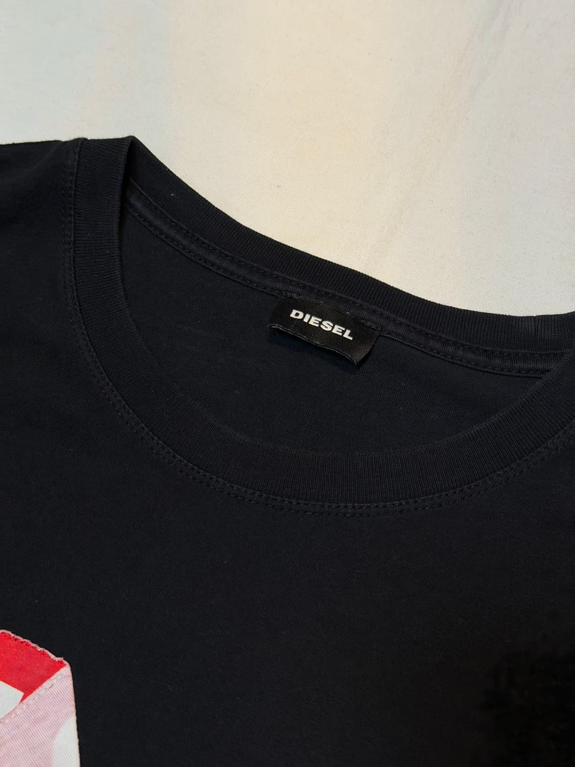 디젤 빅로고 박스로고 반팔 티셔츠 블랙 상품이미지2