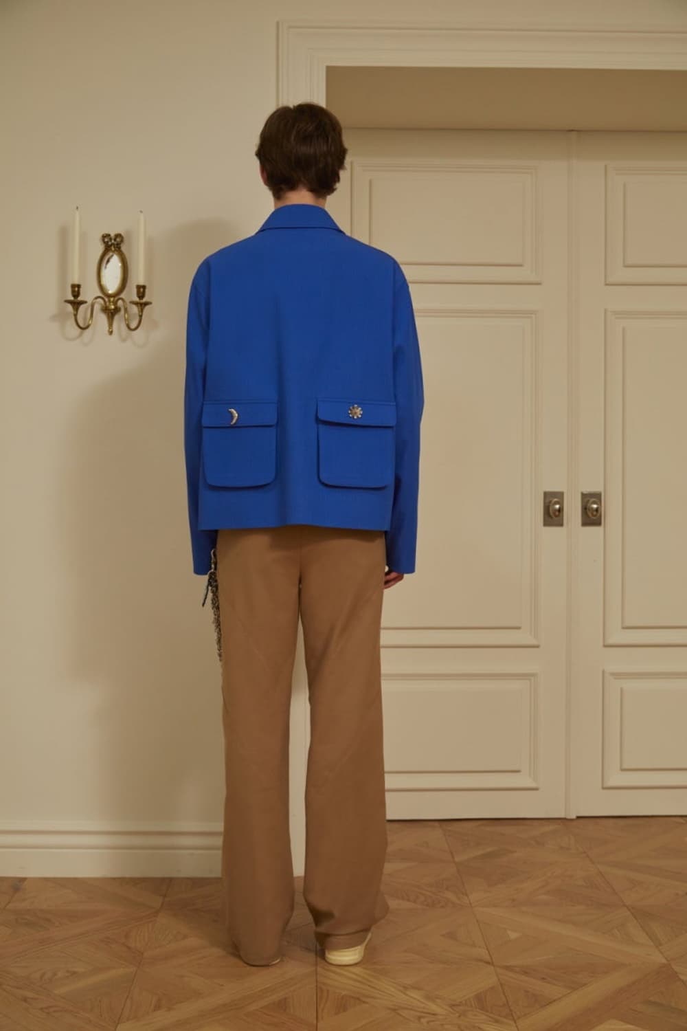 STU 더블 포켓 자켓 블루 M 상품이미지2