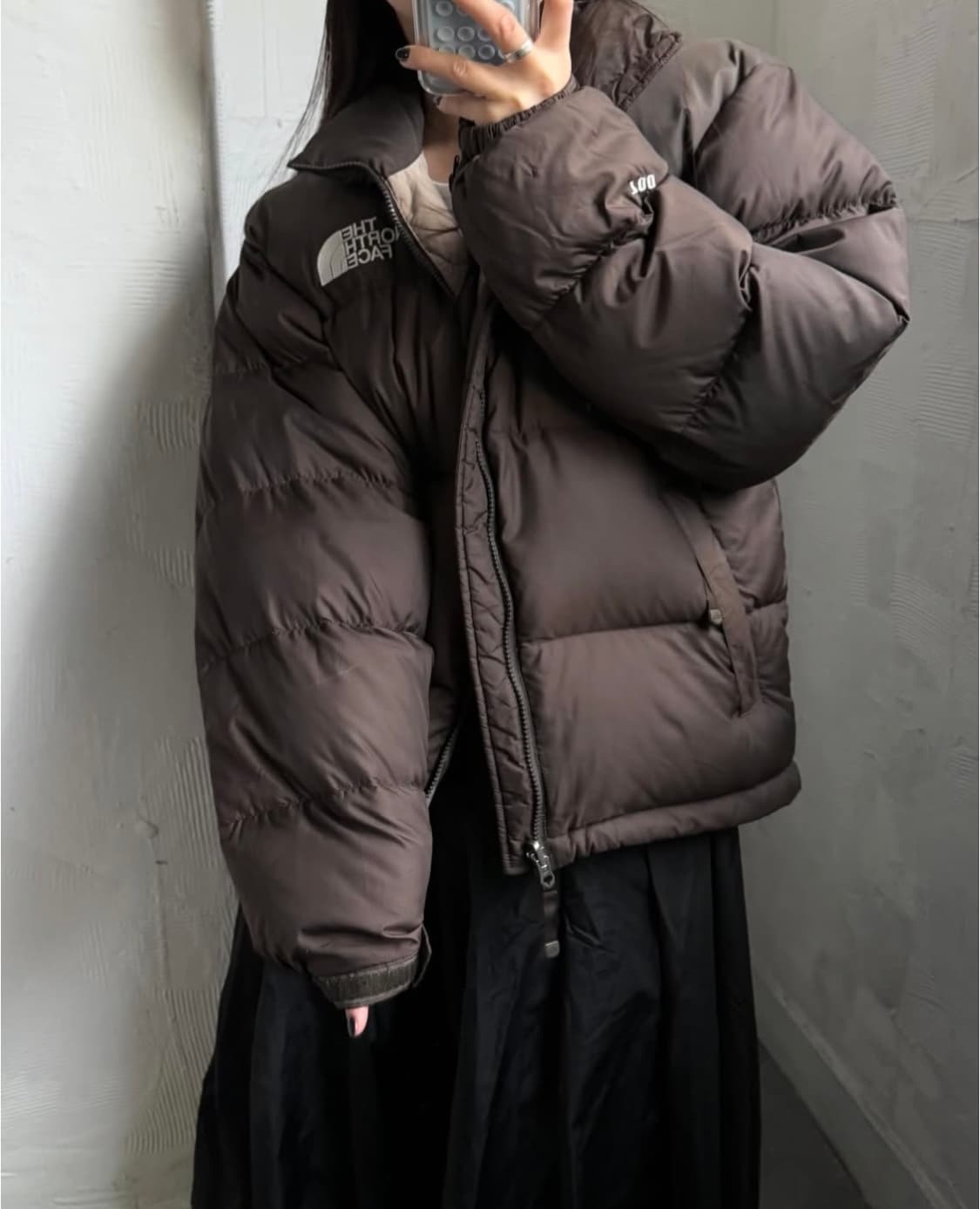 온딧 빈티지 노스페이스 구형 브라운 눕시 다운자켓 상품이미지4