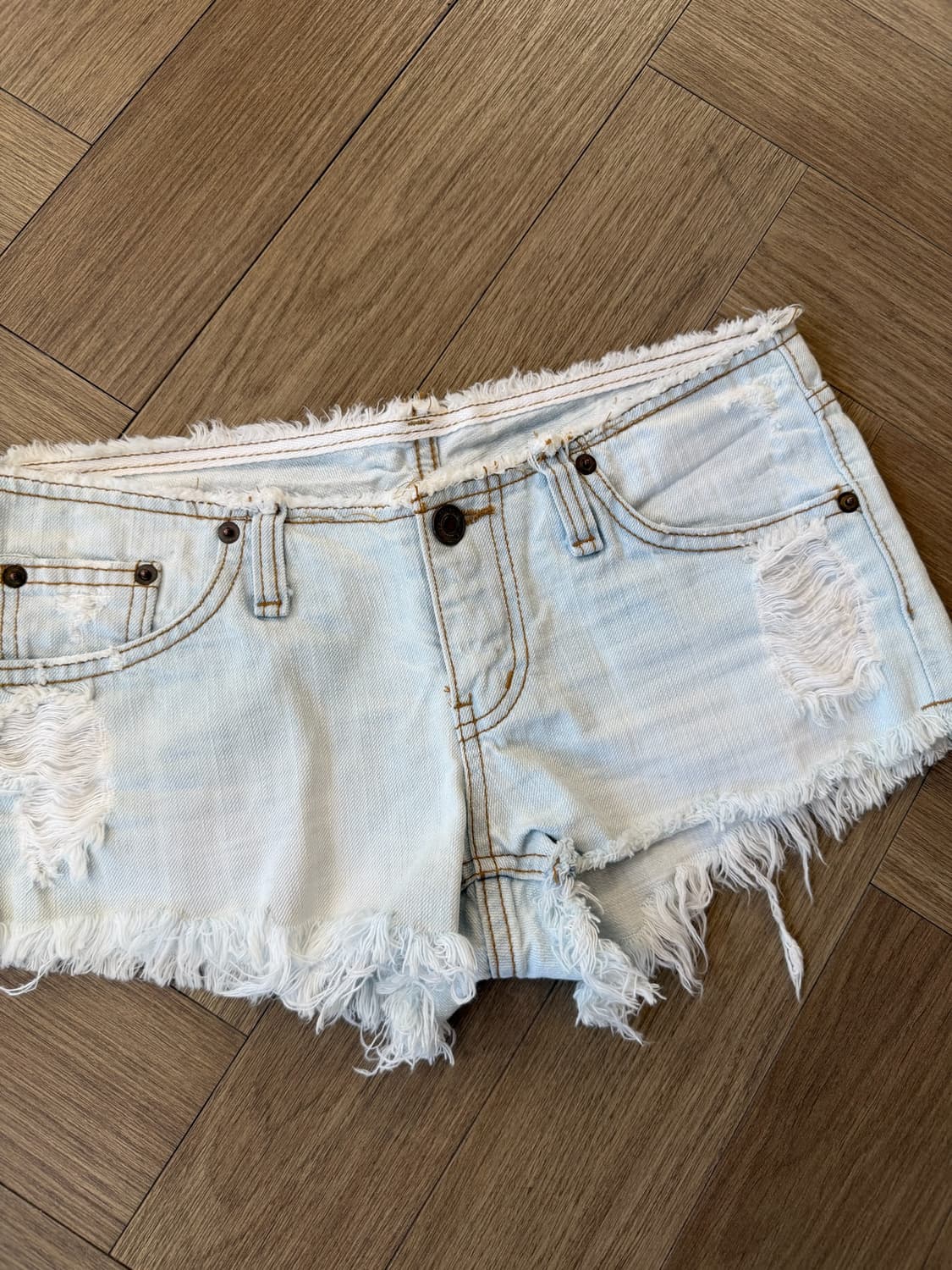 lowrise cutoff denim hotpants 상품이미지6