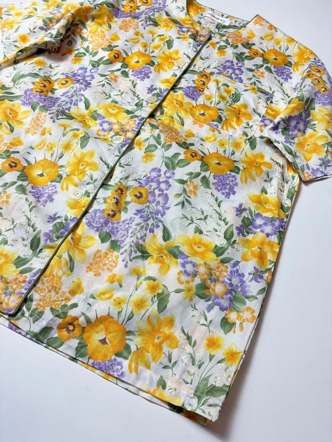 입생로랑 YSL 90's 재팬 플로럴 반팔 블라우스 PN8599 상품이미지4