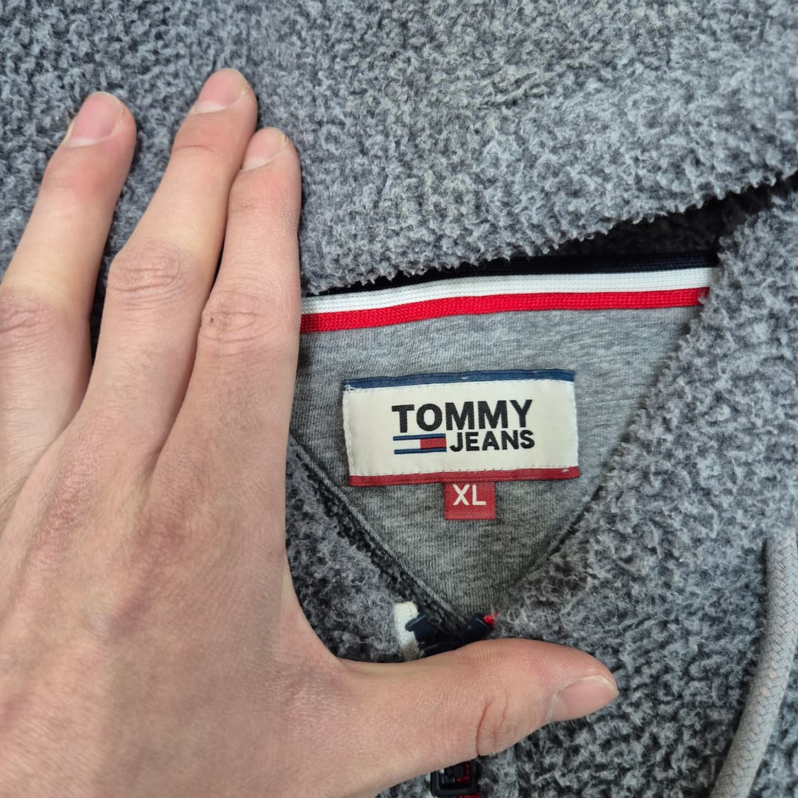 타미힐피거 진스 TJ 로고 후드 후리스 플리스 자켓 XL(105) 상품이미지7