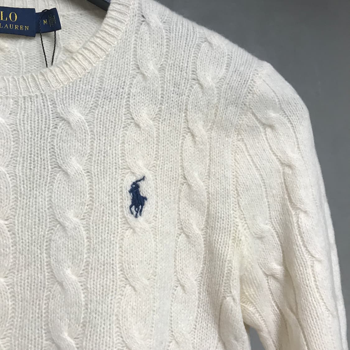 폴로 랄프로렌 케이블 니트 아이보리 M(W) 상품이미지4