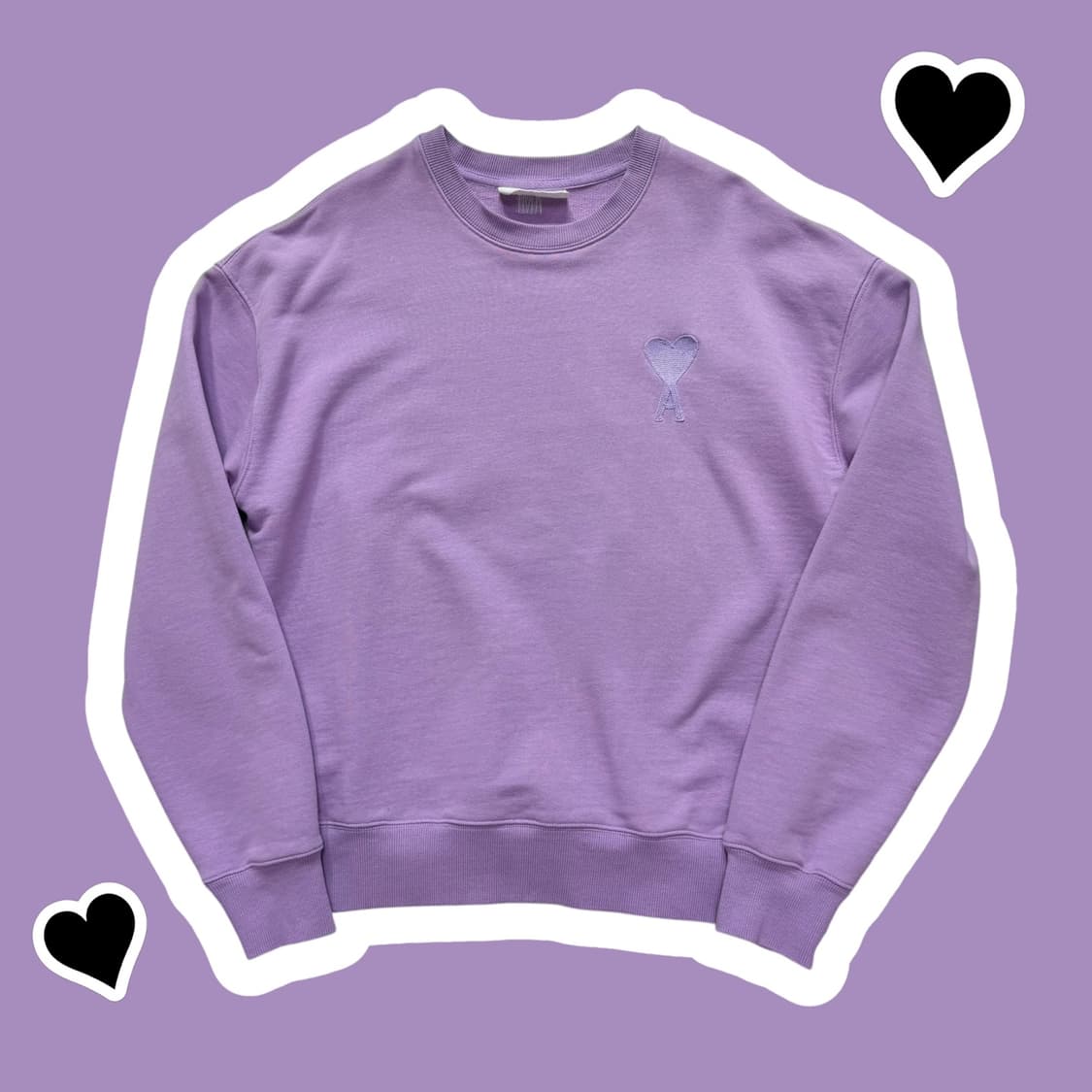 정품 아미 빅하트 라일락 맨투맨 상품이미지1