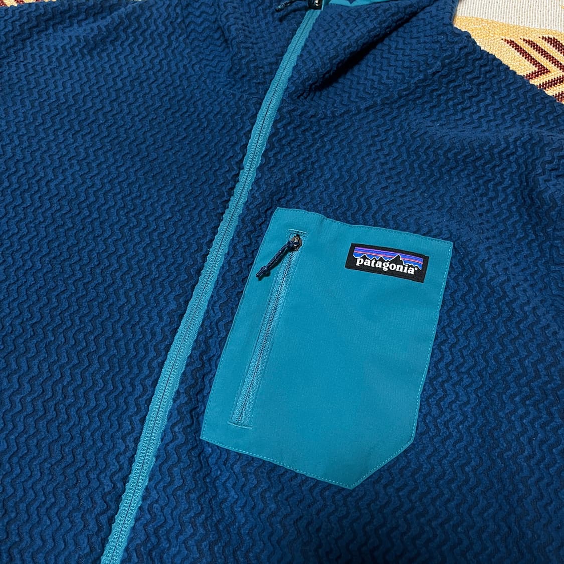 파타고니아 R1 에어 풀 집 후디 XL 라곰 블루 상품이미지4