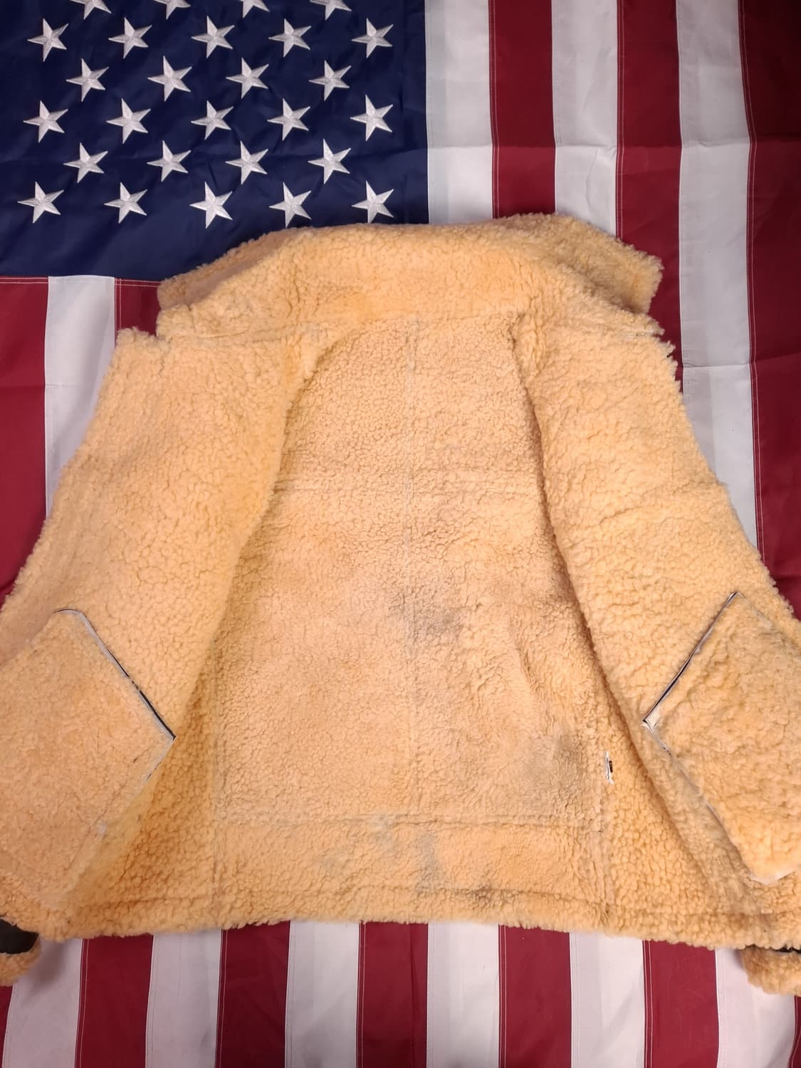 새제품 WW2 대전용 밀리터리 리얼레더 B-6 항공 폭격기 무스탕 상품이미지8