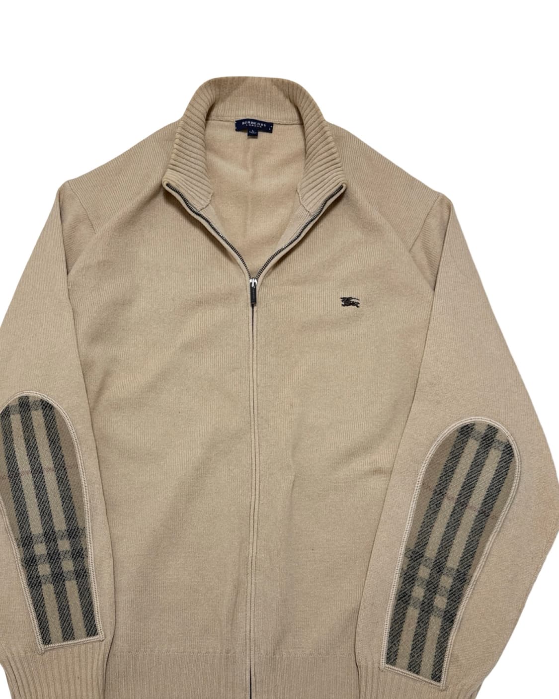 버버리 기마로고 베이지 니트집업 상품이미지2