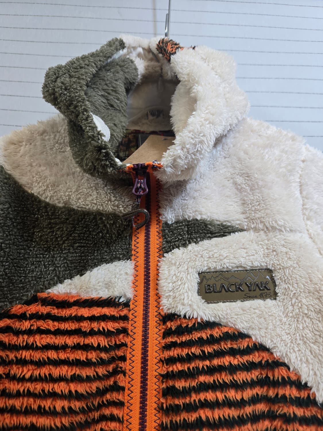 블랙야크 후리스 자켓 오렌지 패턴 상품이미지2