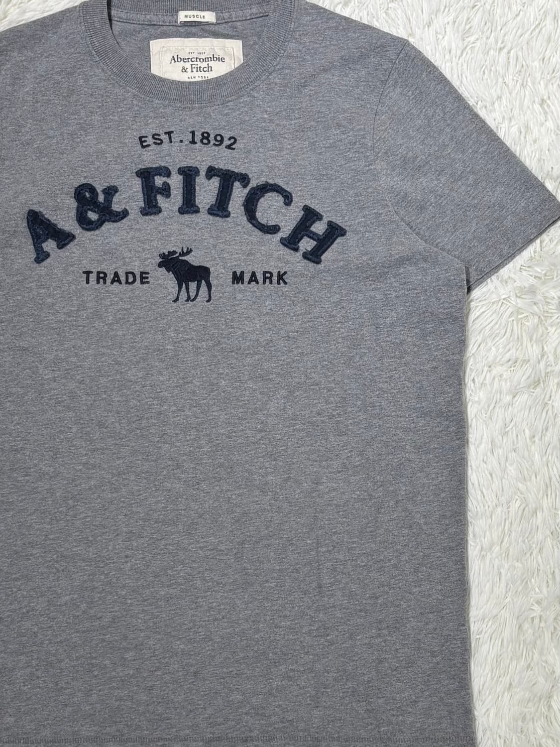 아베크롬비 빅로고 그레이 반팔 상품이미지5