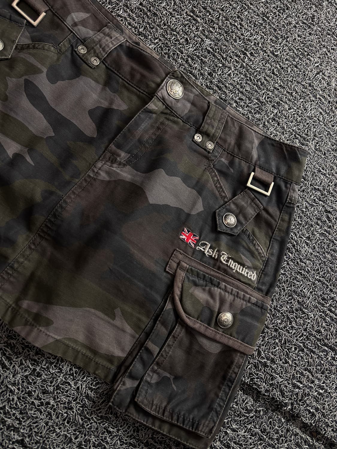 ASK Y2k 올드스쿨 빈티지 카모플리쥬 미니 스커트 3413 상품이미지3