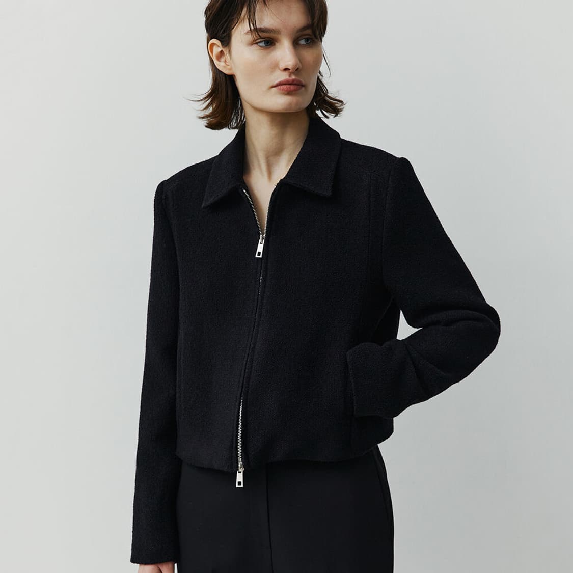 노티아 울 트위드 2way 자켓 s  상품이미지1