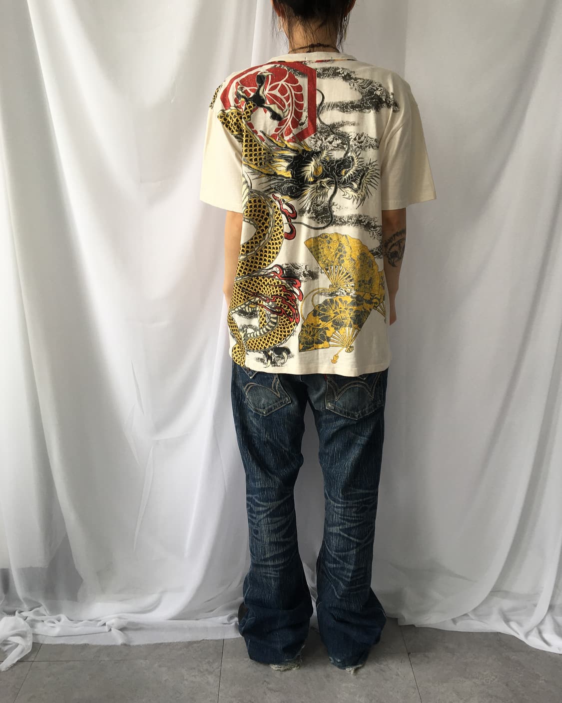 Back full printing oriental t shirt 상품이미지1