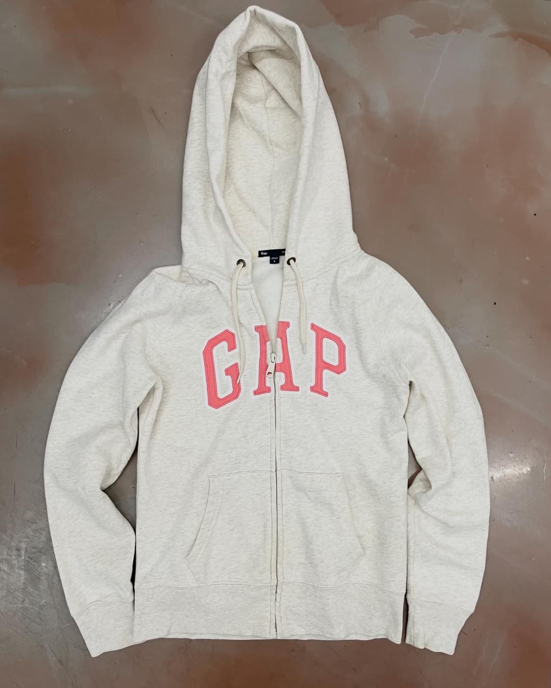 GAP beige & baby pink hoodie zip-up 상품이미지3
