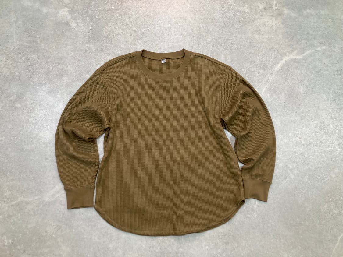 UNIQLO 유니클로 와플 크루넥 긴팔 셔츠 상품이미지1