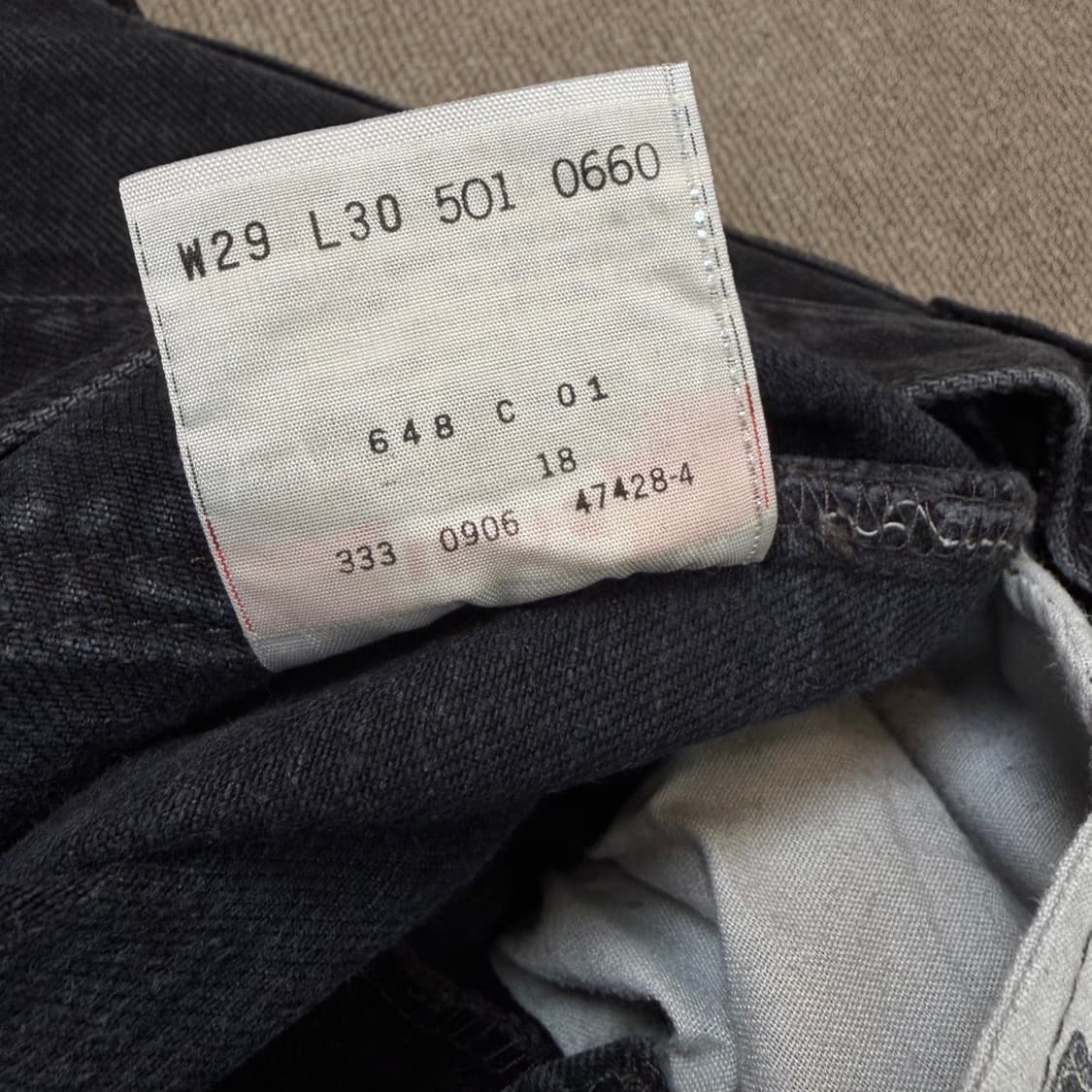 00s levis 501 리바이스 블랙 데님 상품이미지5