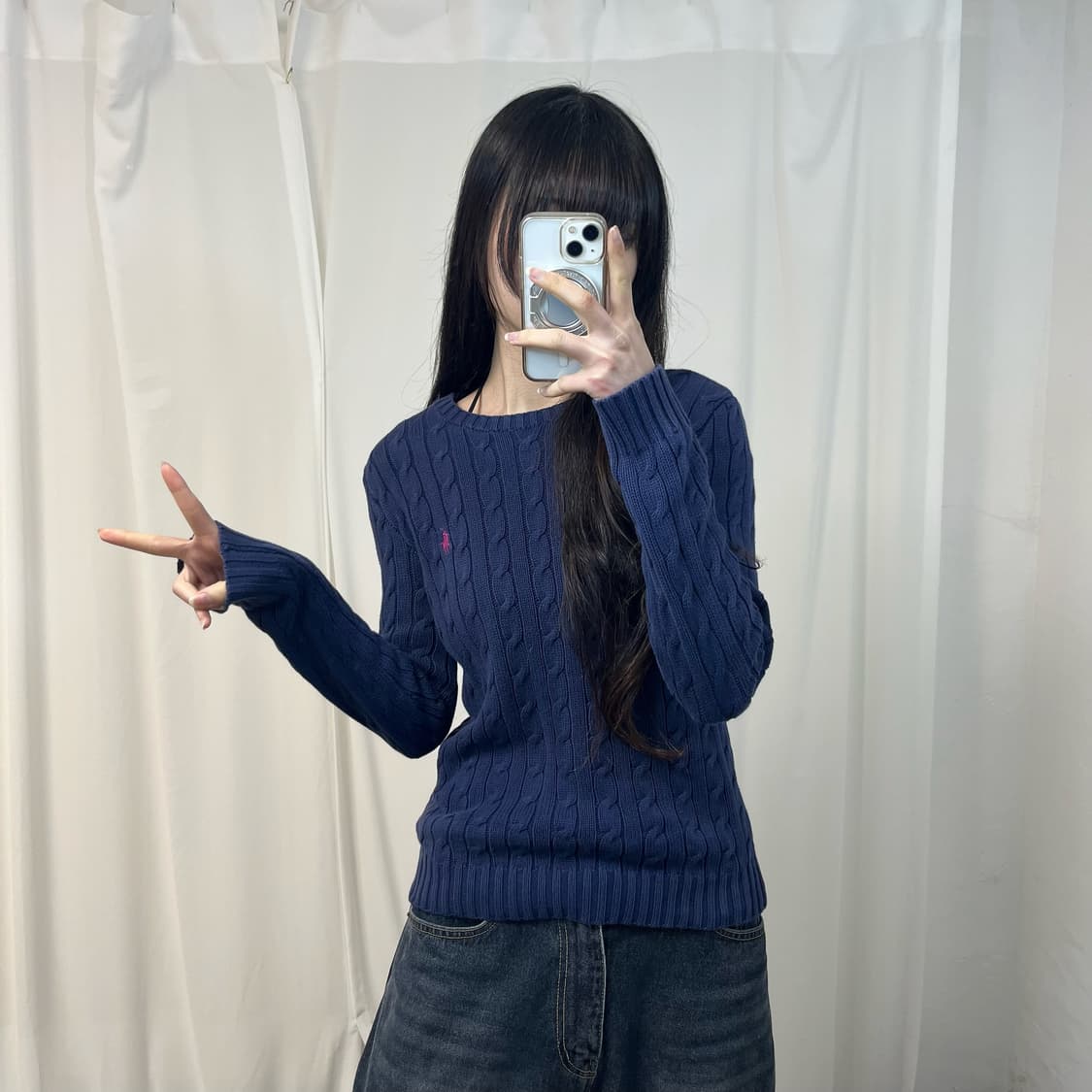 Polo Ralph Lauren navy cable knit 상품이미지2