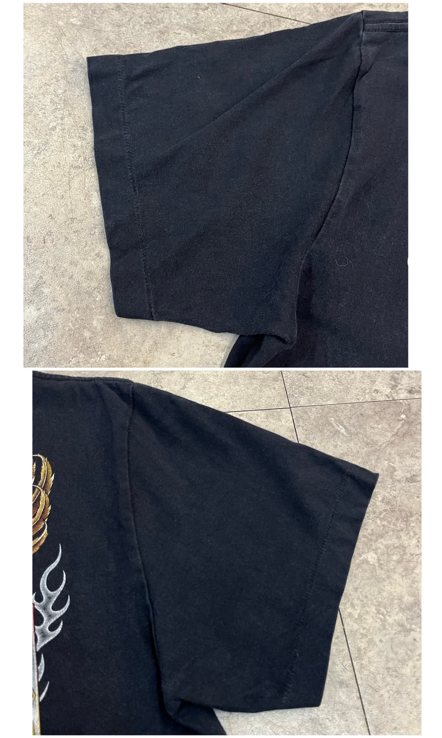 락이글 프린팅 반팔티 블랙 L #csz3965 상품이미지10