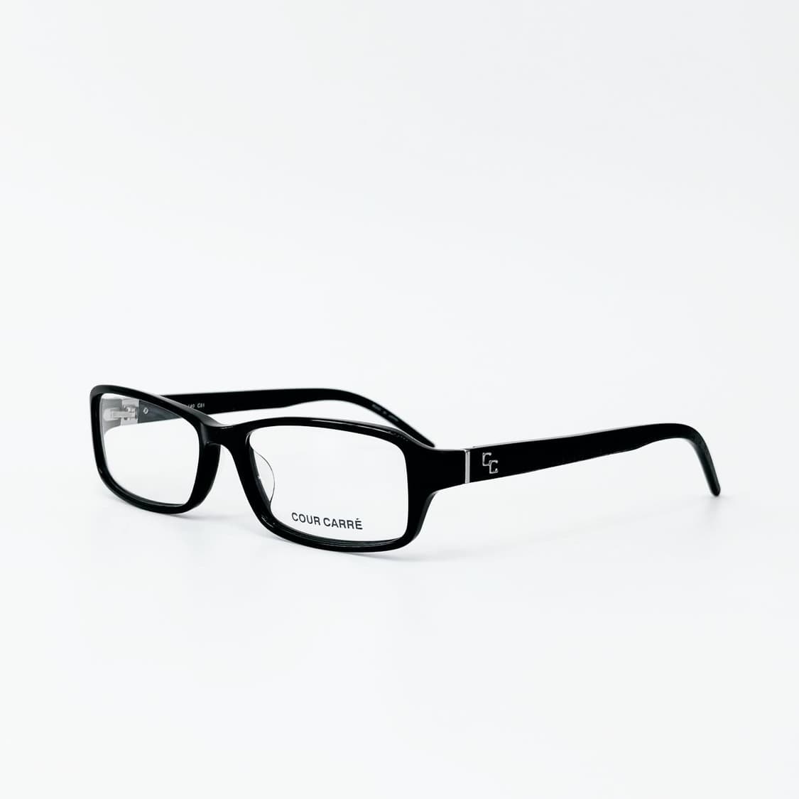 COUR CARRE 블랙 뿔테 데드스탁 빈티지안경 상품이미지2