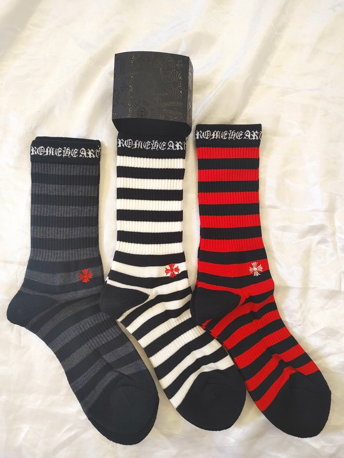 크롬하츠 스트라이프 멀티 삭스 양말 3P 상품이미지2