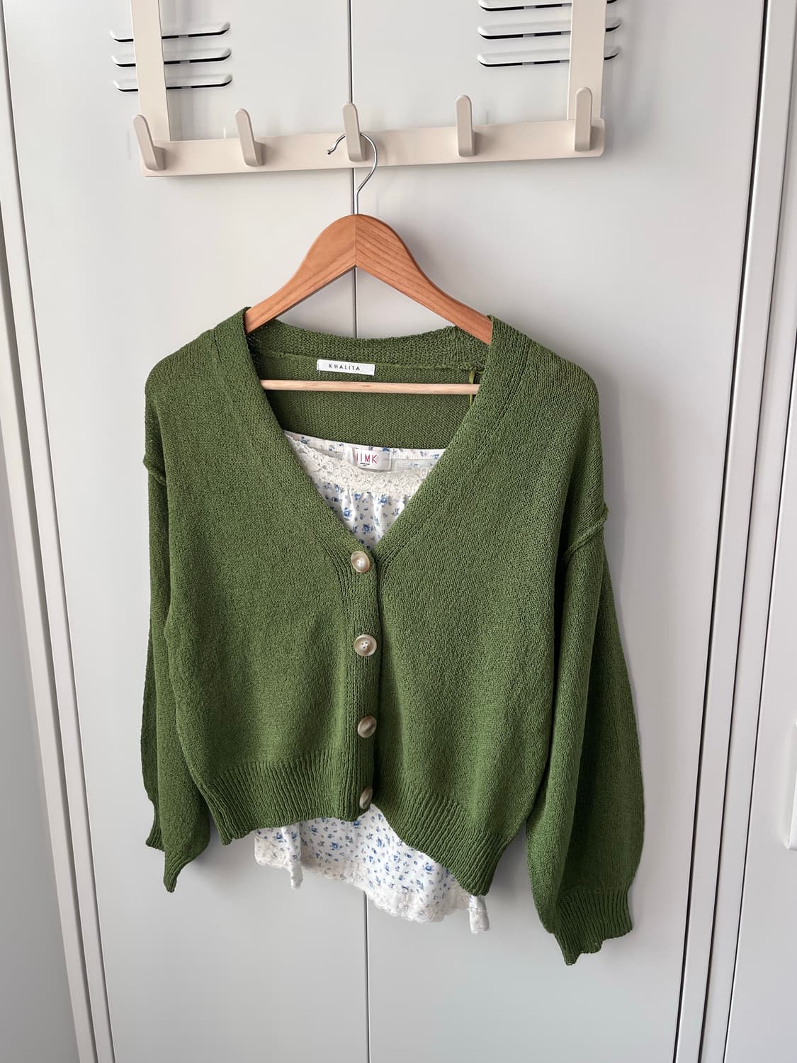 Lhalita 그린 브이넥 루즈 가디건  상품이미지8