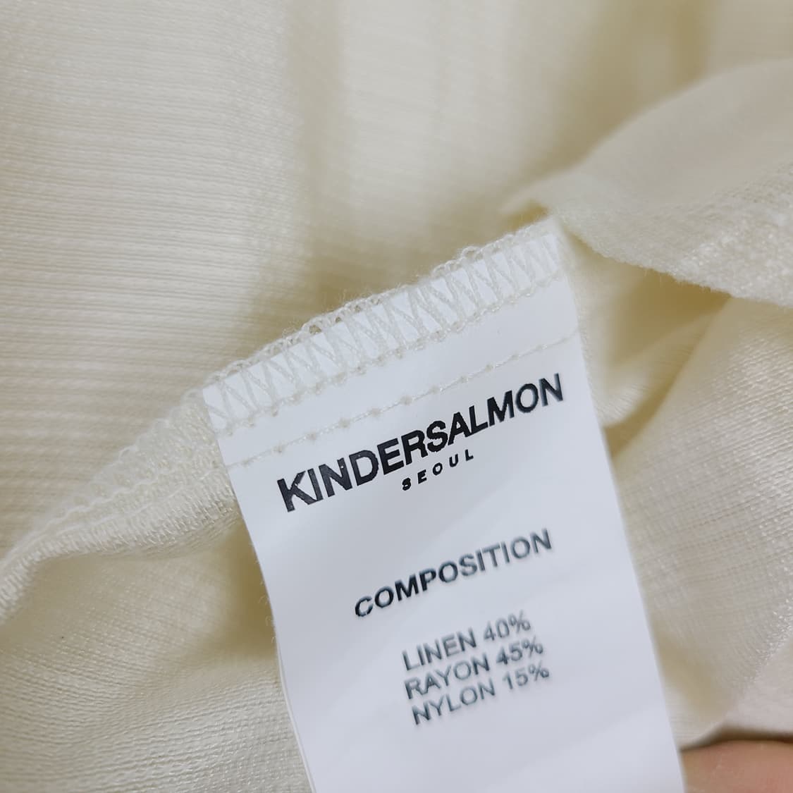  [KINDERSALMON] 킨더살몬 벌룬 블라우스 크림 (린넨 혼방) 상품이미지7