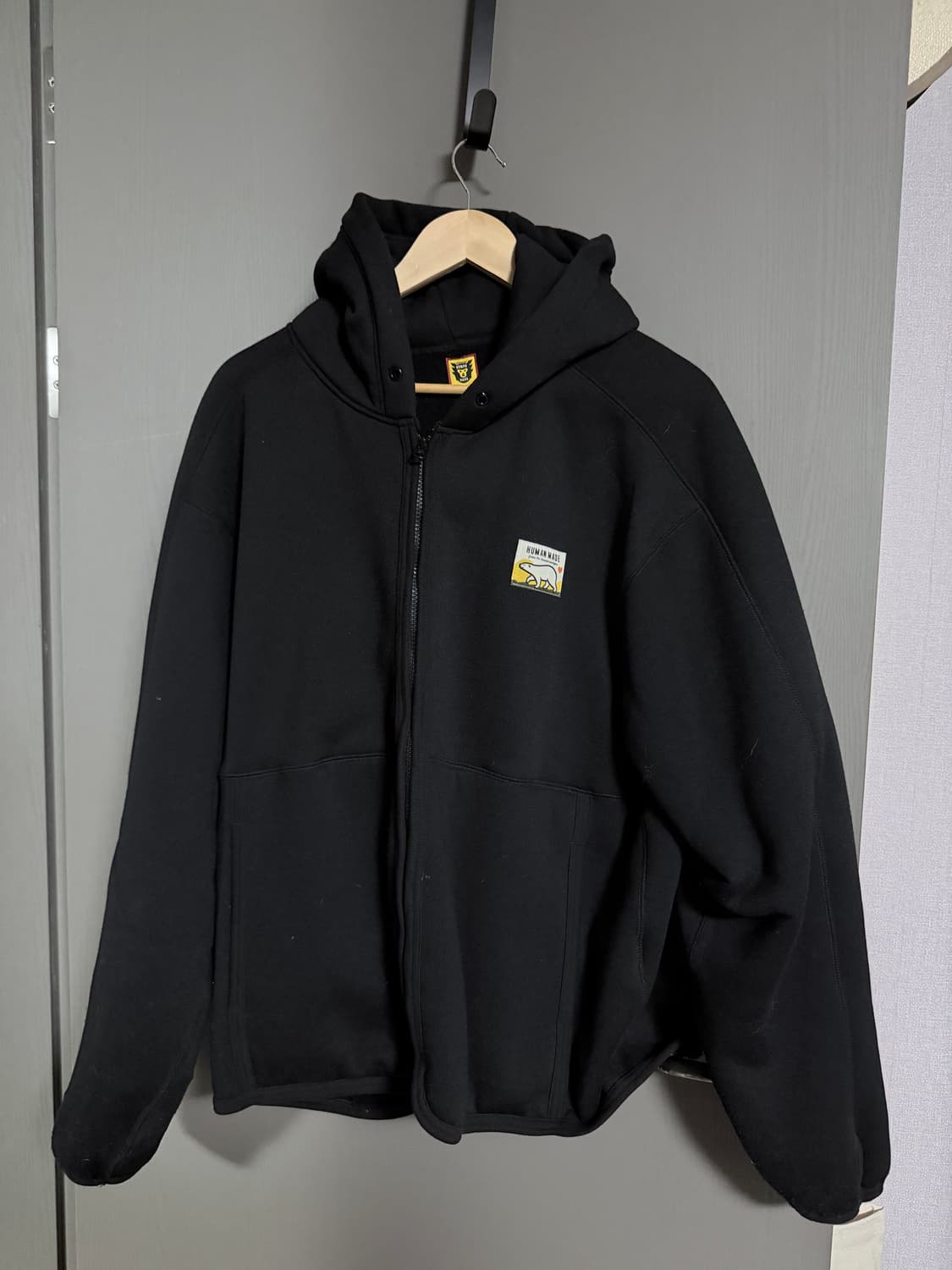 XXL) 휴먼메이드 집업 후드 블랙 상품이미지1