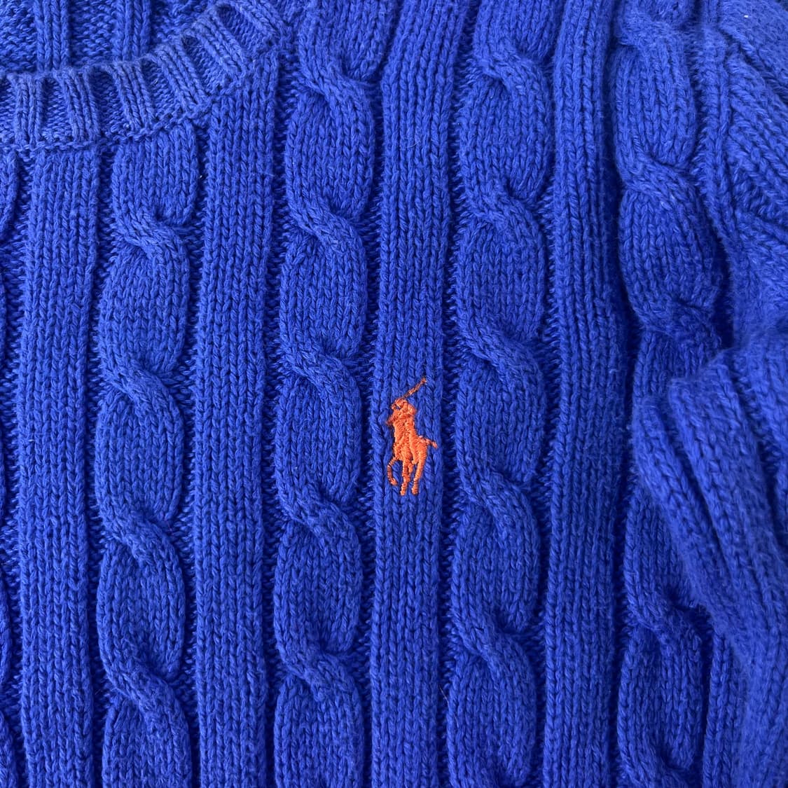W 90 폴로랄프로렌 꾀배기 버튼 블루니트 상품이미지3