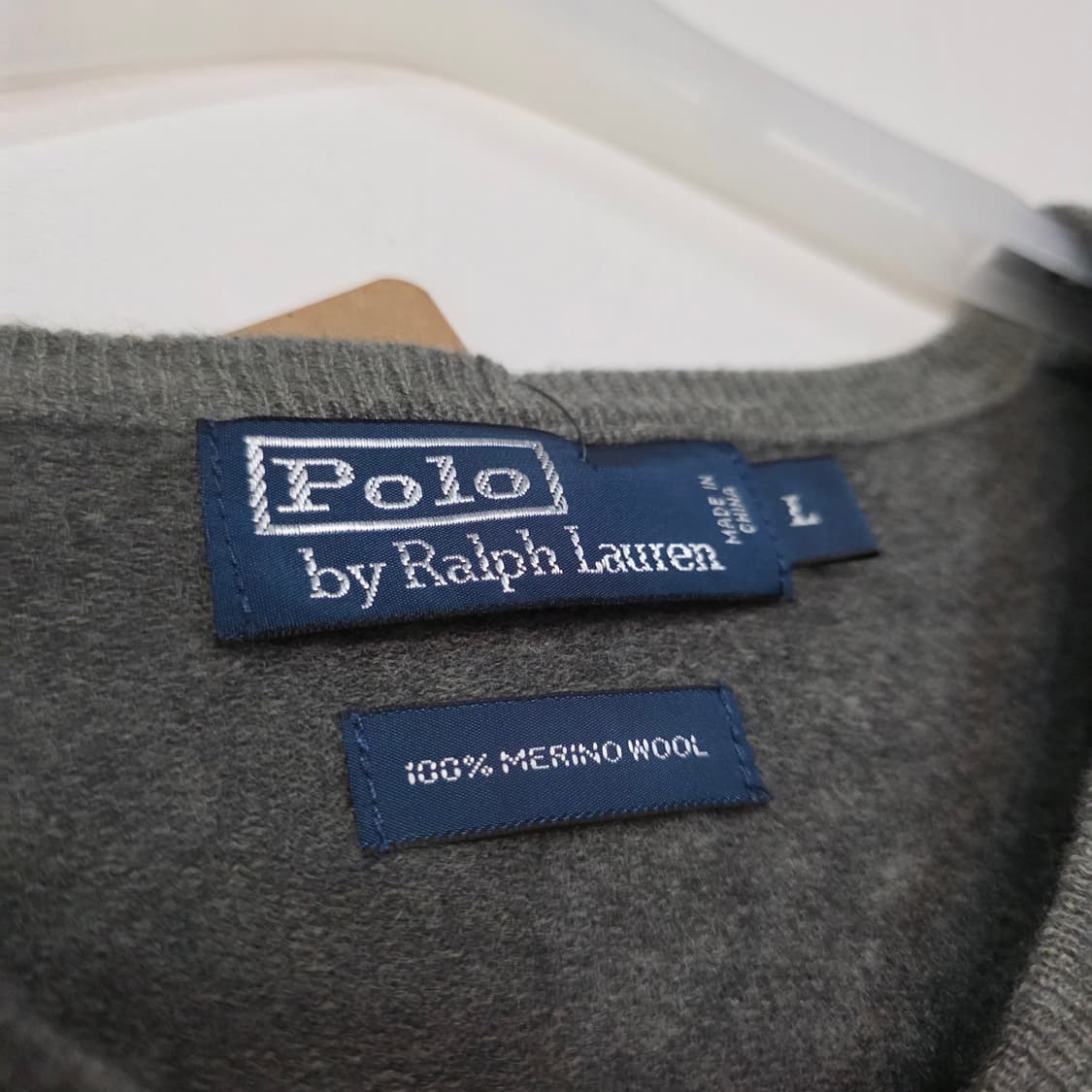 일본정품)폴로 랄프로렌 메리노울 100% 브이넥 니트L 상품이미지4