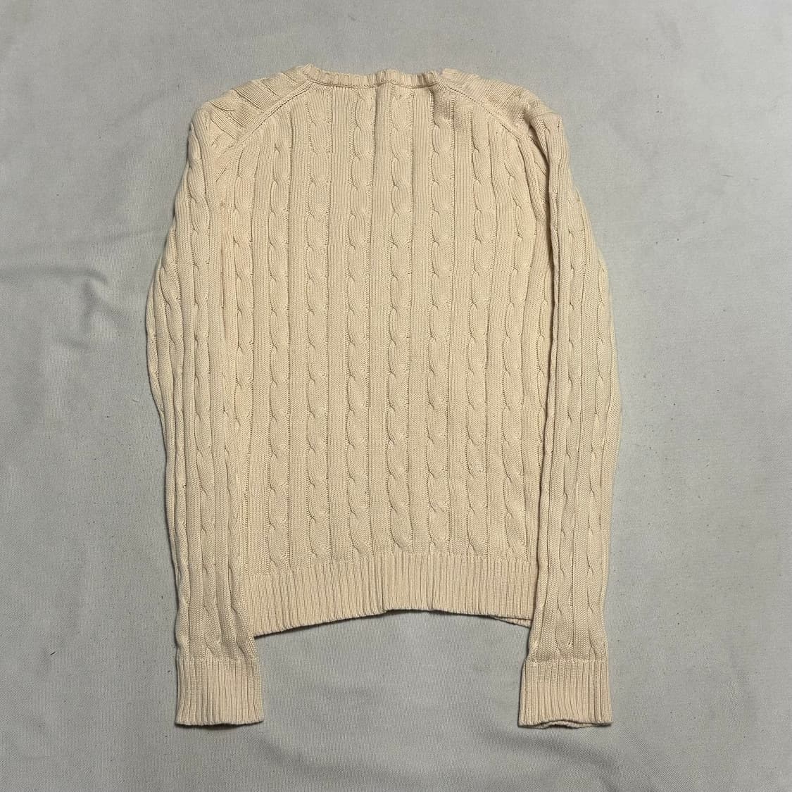 L 폴로랄프로렌 블루 포니 브이넥 케이블 니트 상품이미지3