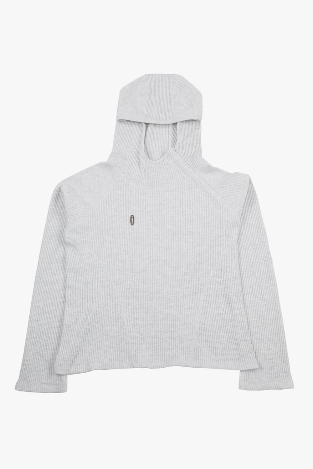HalominiumSLIM WAFFLE HOODIE LIGHT GRAY 상품이미지1