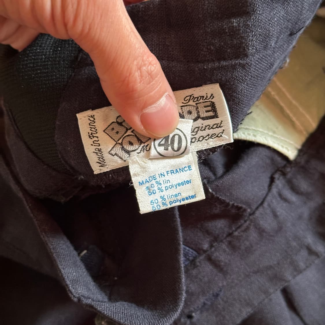 80’s Bill tornade france linen trouser 상품이미지8