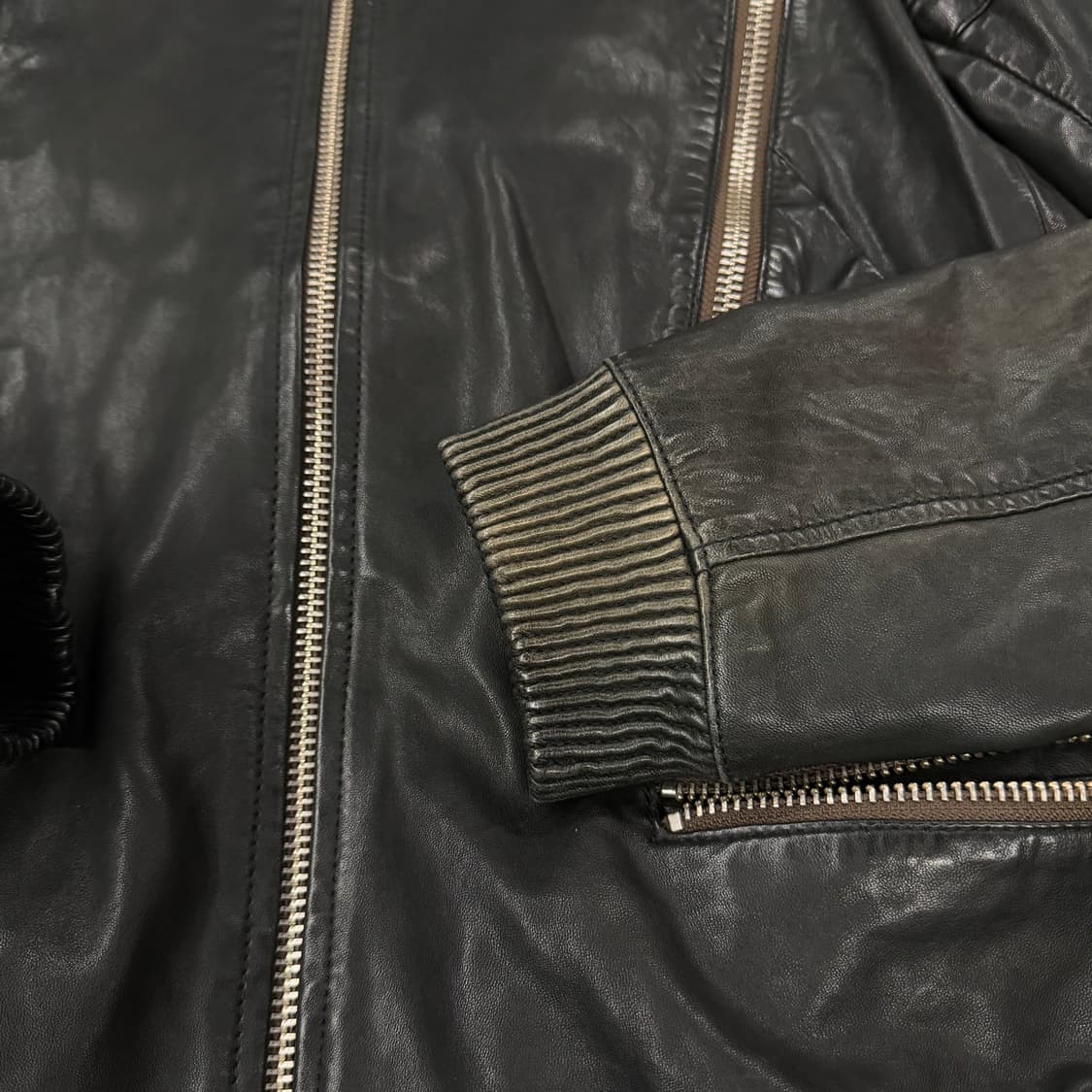 [ 정품/L ] 올세인츠 블랙 양가죽 라이더 자켓 상품이미지7