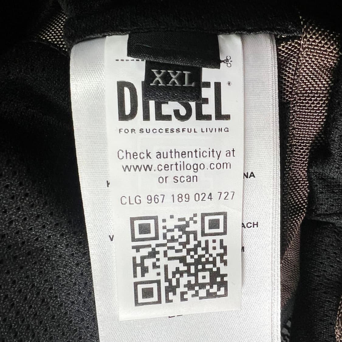 디젤 J-블링크 컬러블록 나일론 바이커 자켓 블랙 브라운 (XXL) 상품이미지7