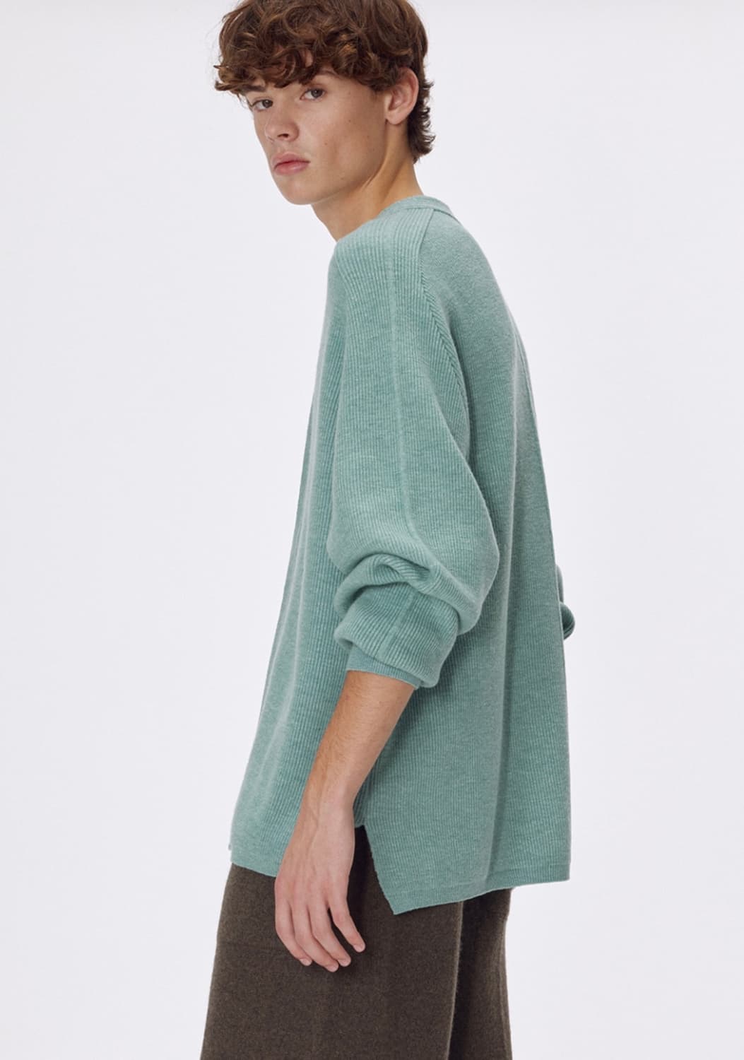 우마뭉 라운드넥 가디건 민트 M 상품이미지3