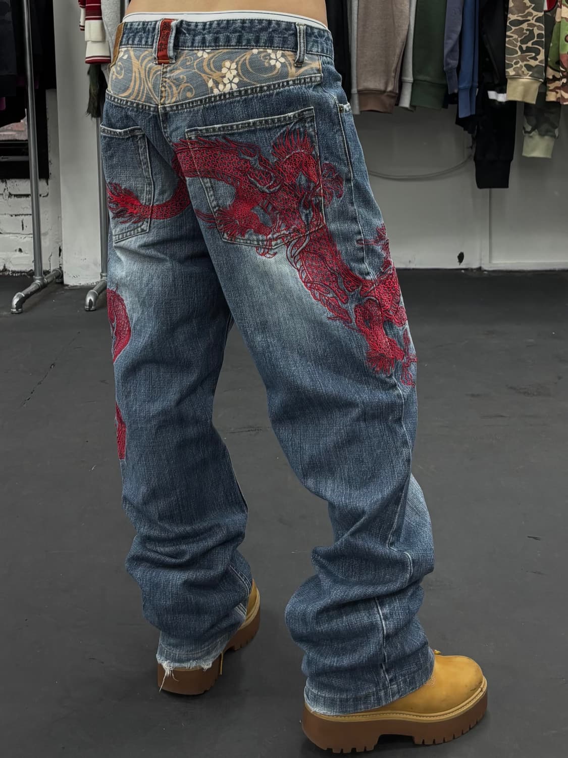카라쿠리 타마시 오리엔탈 드래곤 데님팬츠 상품이미지6