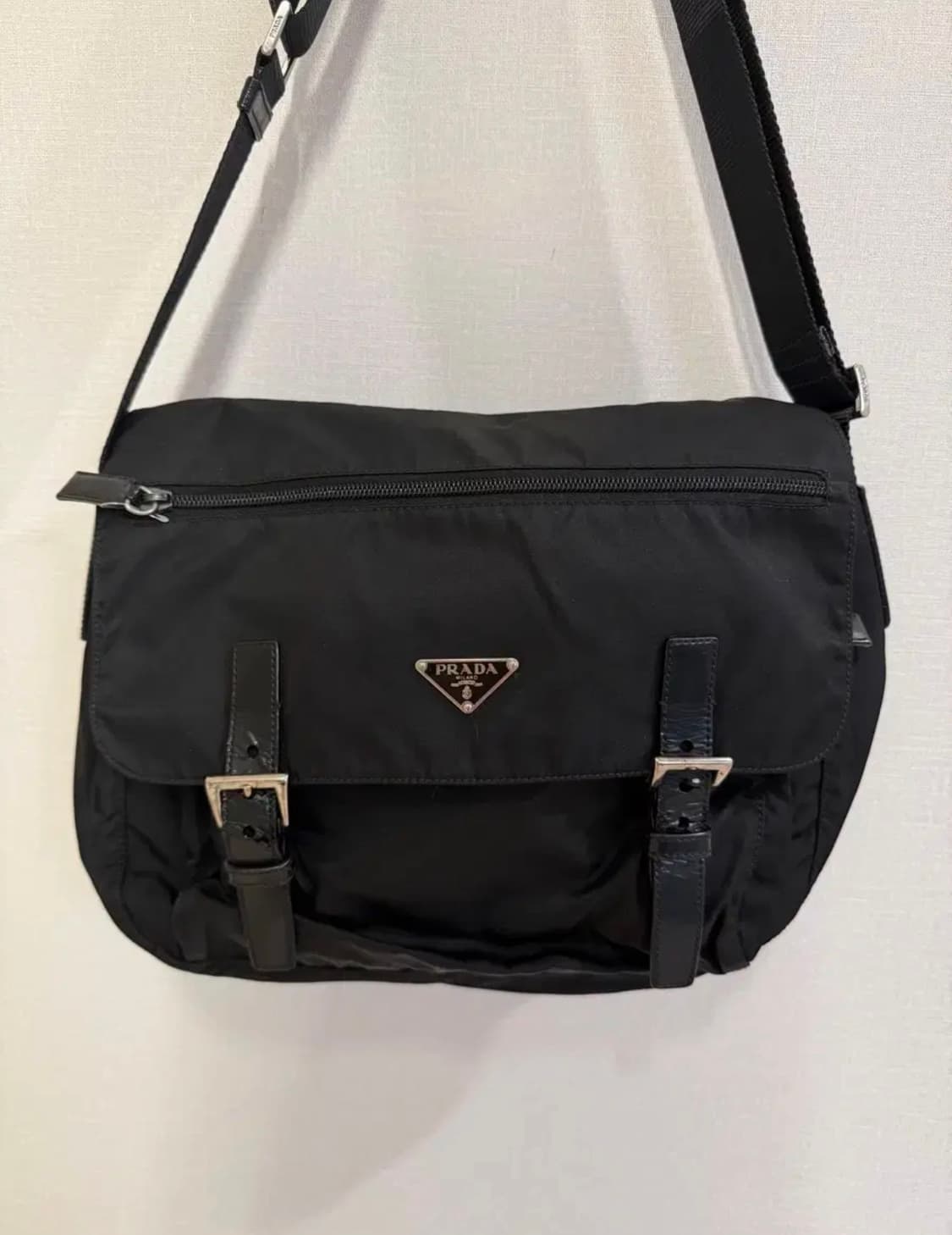 정품 프라다 블랙 포코노 나일론 원포켓 크로스백 메신저백 숄더백 상품이미지1