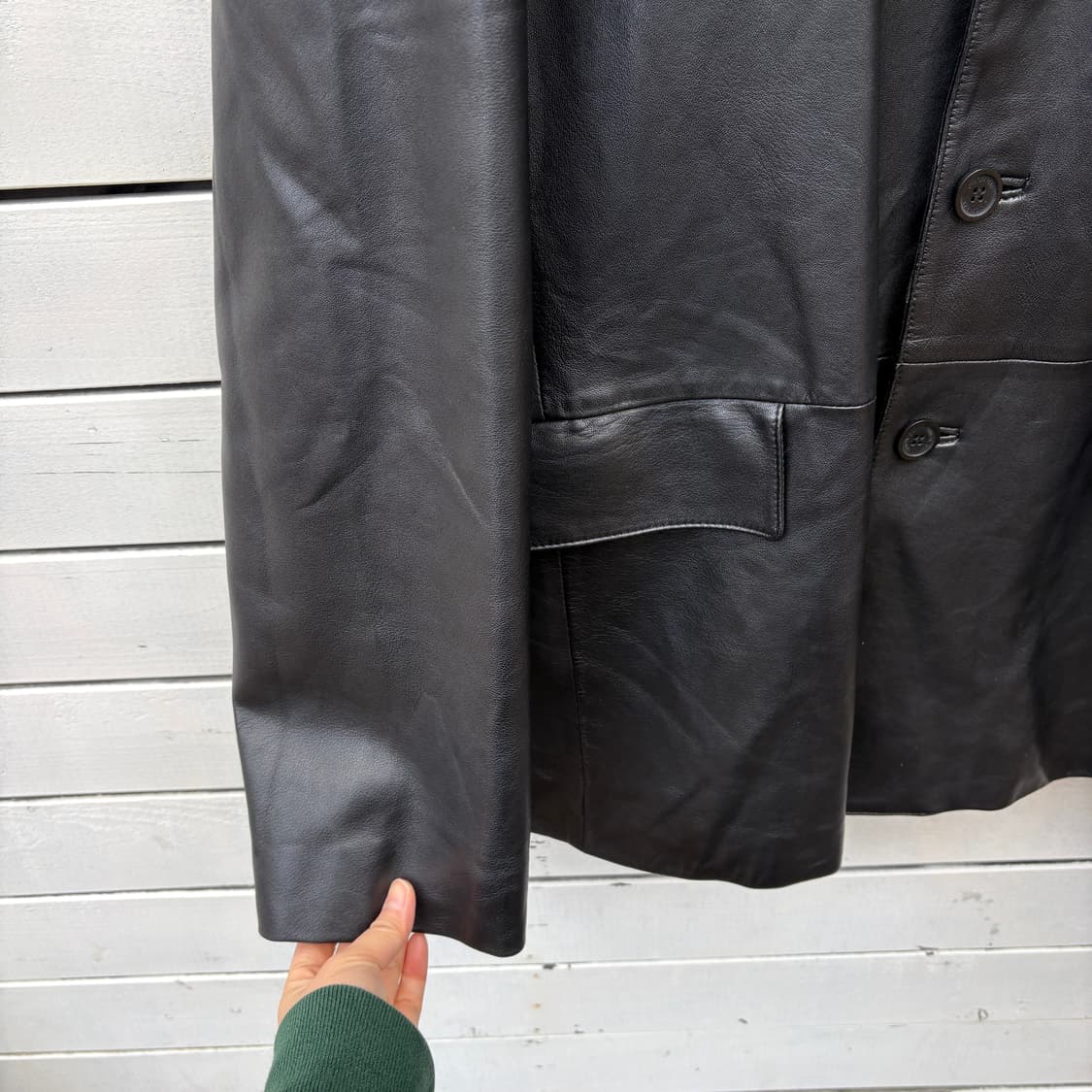 Vintage 빈티지 레더 가죽 블레이저 자켓 상품이미지3