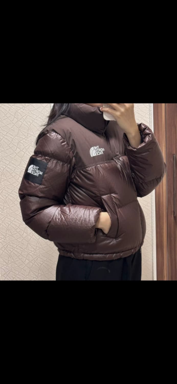 노스페이스 눕시 숏패딩 코코아 s 상품이미지2