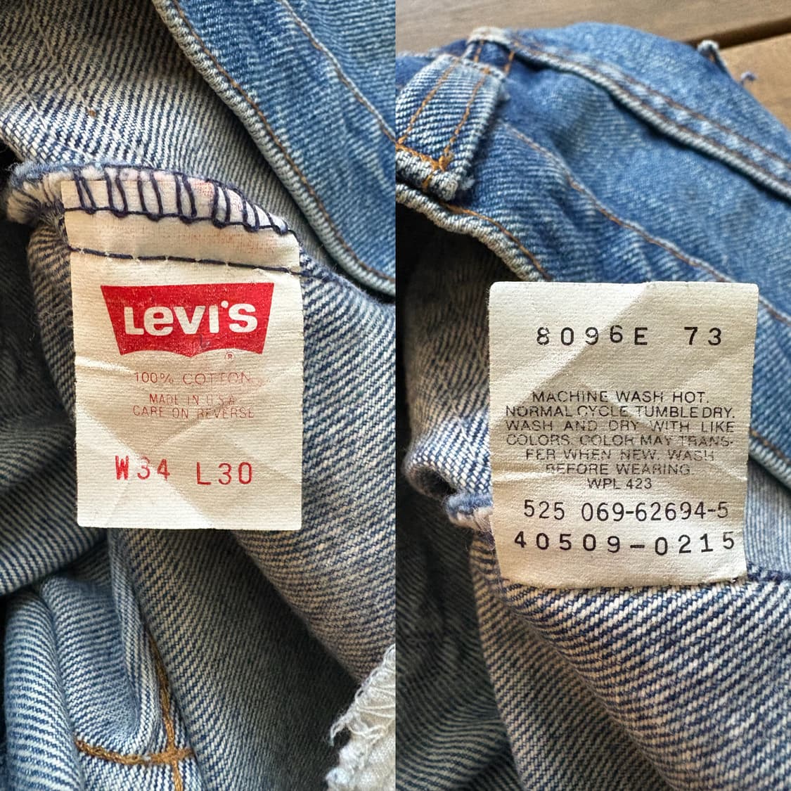 80~90s USA 리바이스 509 오렌지탭 레귤러 핏 데님 상품이미지10