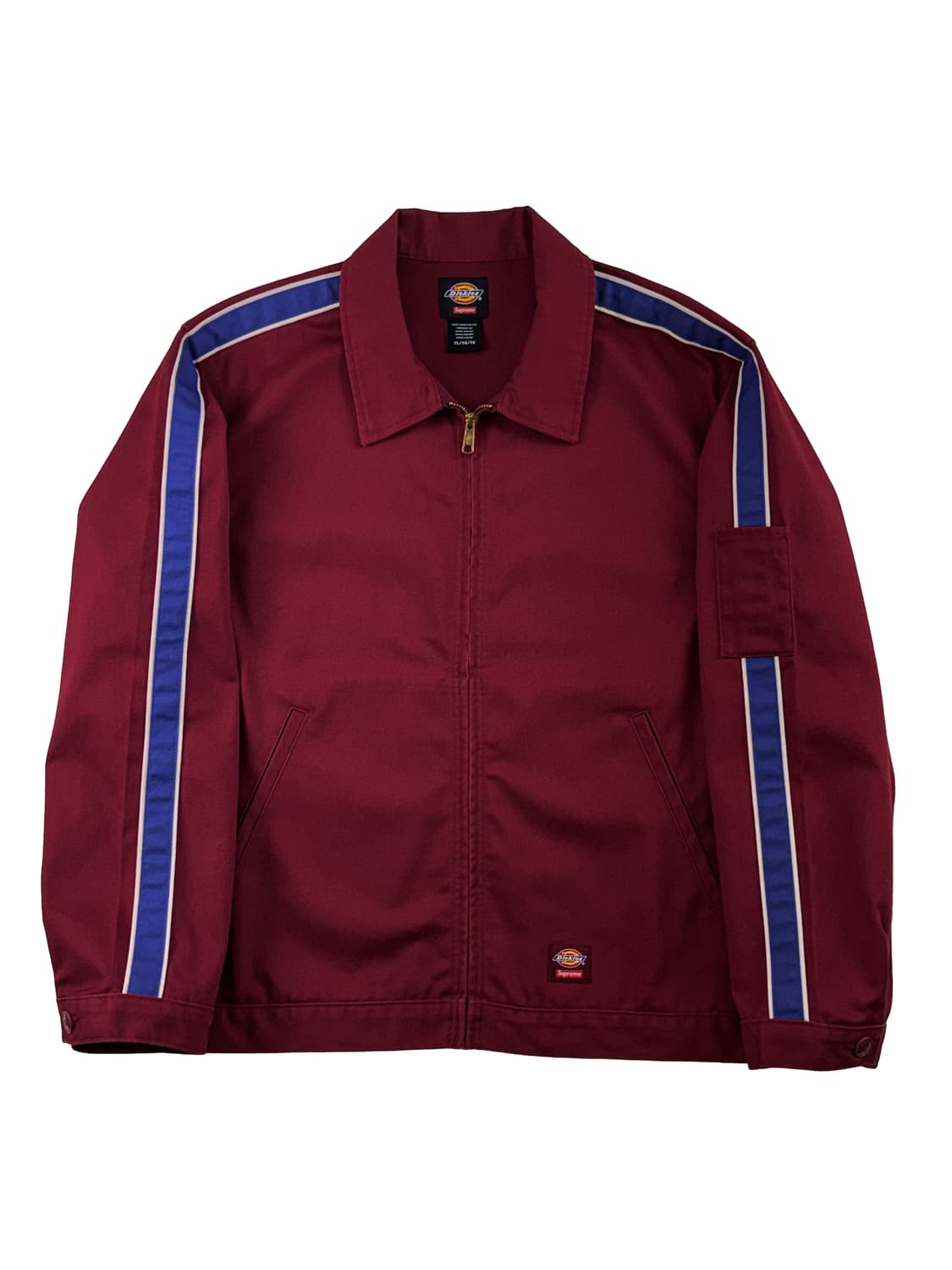 슈프림 x 디키즈 스트라이프 아이젠하워 자켓 마룬 상품이미지1
