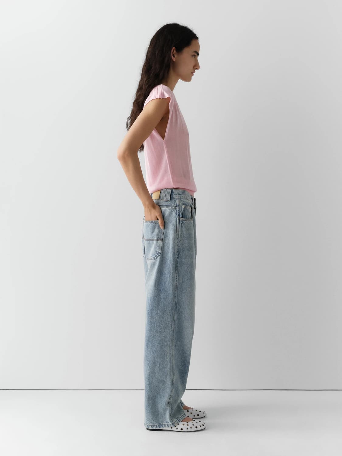 (34,36,38) 기마구아스 26ss 배기 데님팬츠/블루 상품이미지3