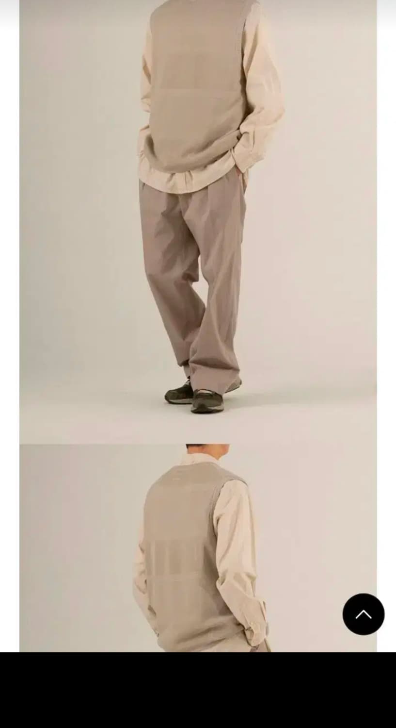 러프사이드 크루넥 니트 베스트 오트밀 2 상품이미지2