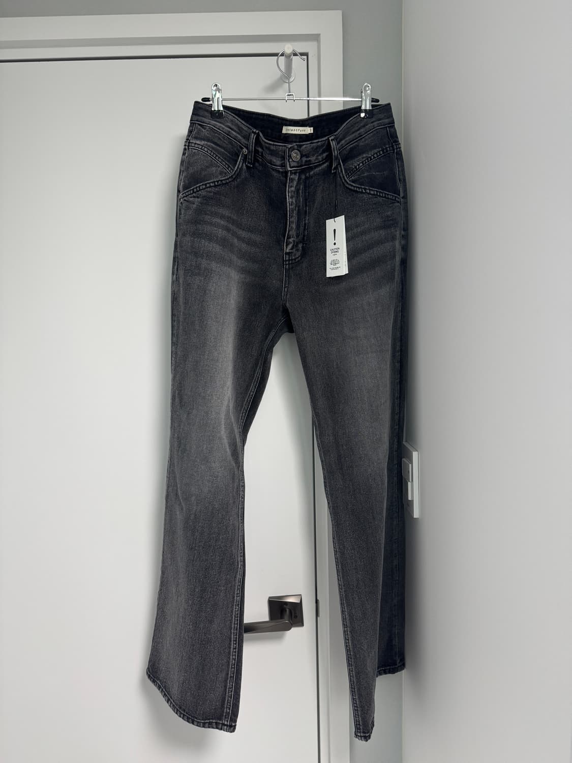 [31] 인스턴트 펑크 맨즈 와이드 데님 팬츠 블랙 상품이미지2