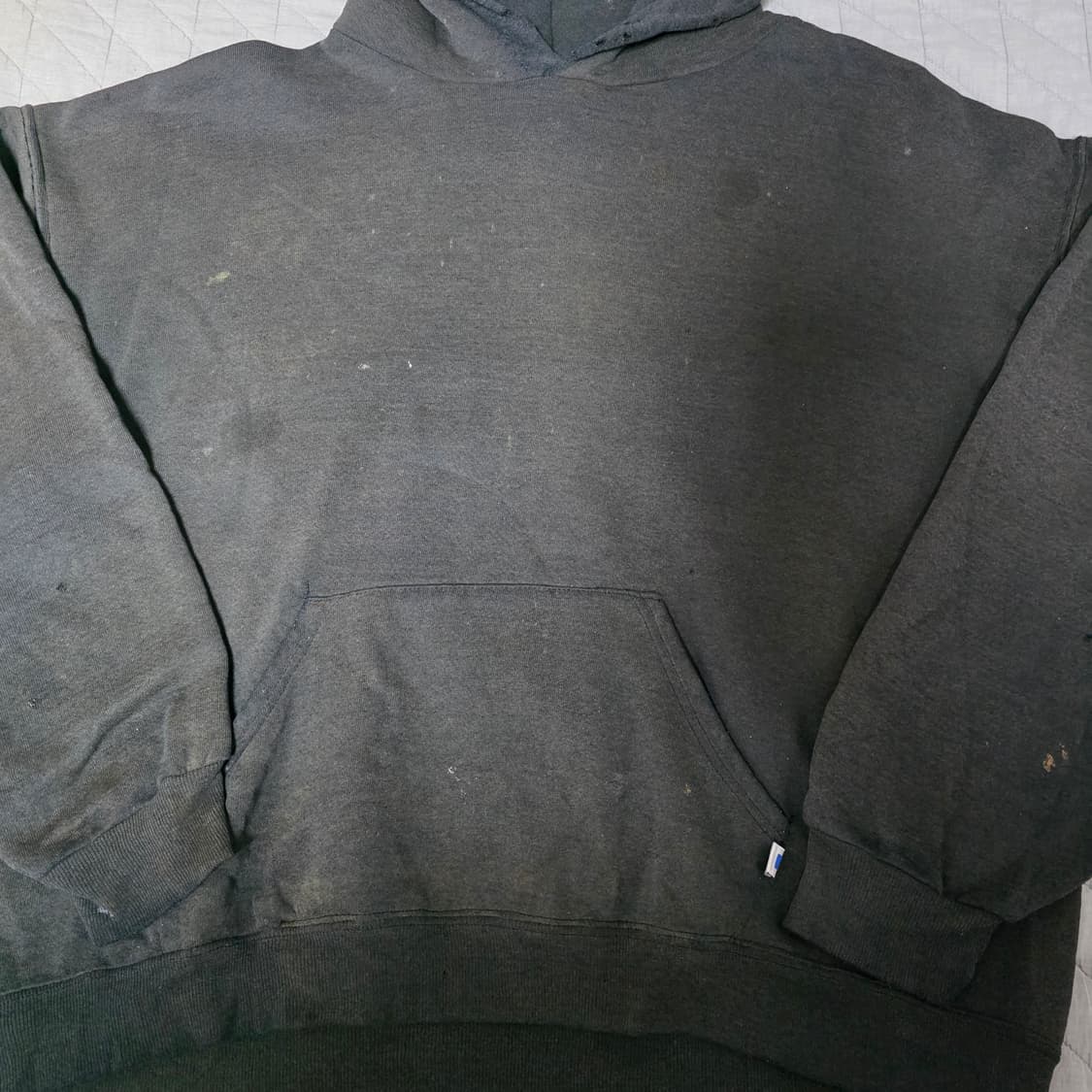 [XL] 90s 빈티지 러셀 애슬레틱 후드 블랙 트래쉬드 상품이미지2