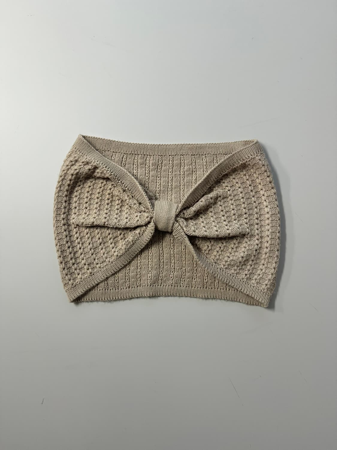 리본 모티프 니트 케이프 상품이미지3