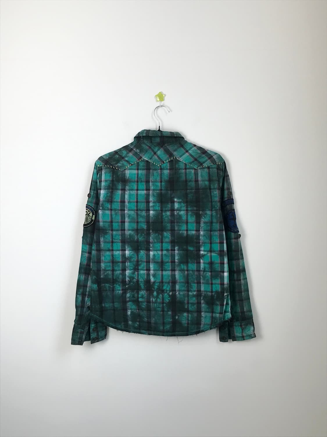 Jpn Y2k Green Checked Shirts 상품이미지7