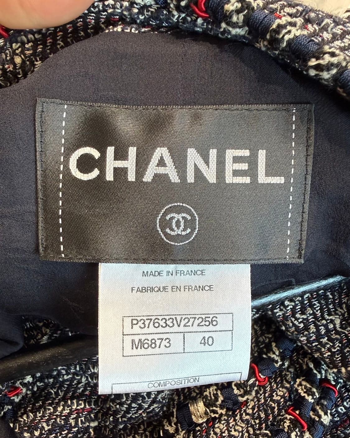 샤넬 네이비 2010ss 트위드 자켓 상품이미지8