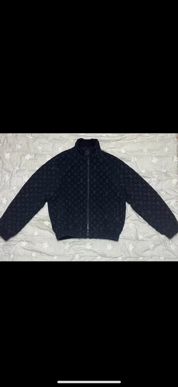 루이비통 모노그램 울 부클레 지퍼 블루종 52 상품이미지1