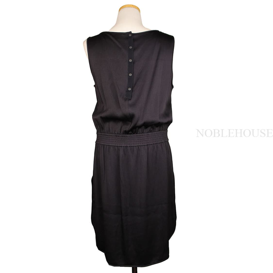 띠어리 다크인디고 새틴 밴딩 언발 원피스(M) 상품이미지3