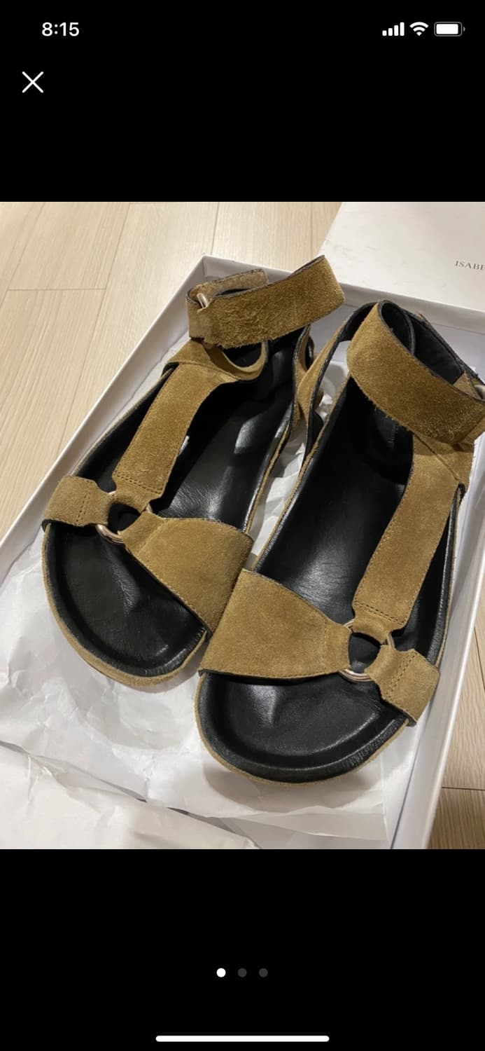 이자벨마랑 스웨이드 스트랩 샌들 상품이미지1